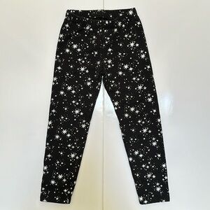 Jumping Beans Girls’ Iridescent Stars Printed Black Leggings - Size 6